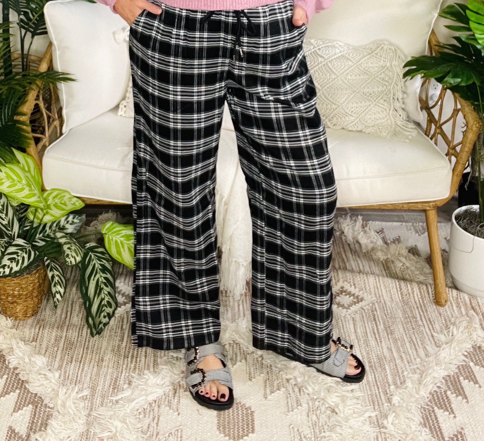 Mad About Plaid Wide Leg Pants