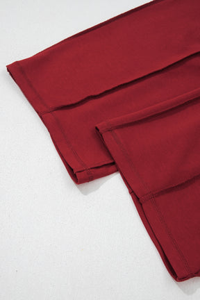 Here For It Racing Red Top and Barrel Pant Set