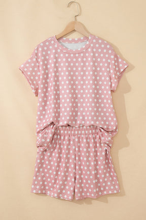 She's Got A Way Pink Polka Dot Top And Short Set
