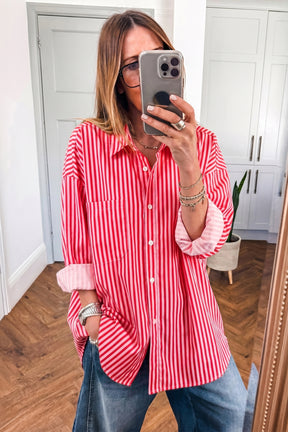 Candy Stripe Crush Button Down Top