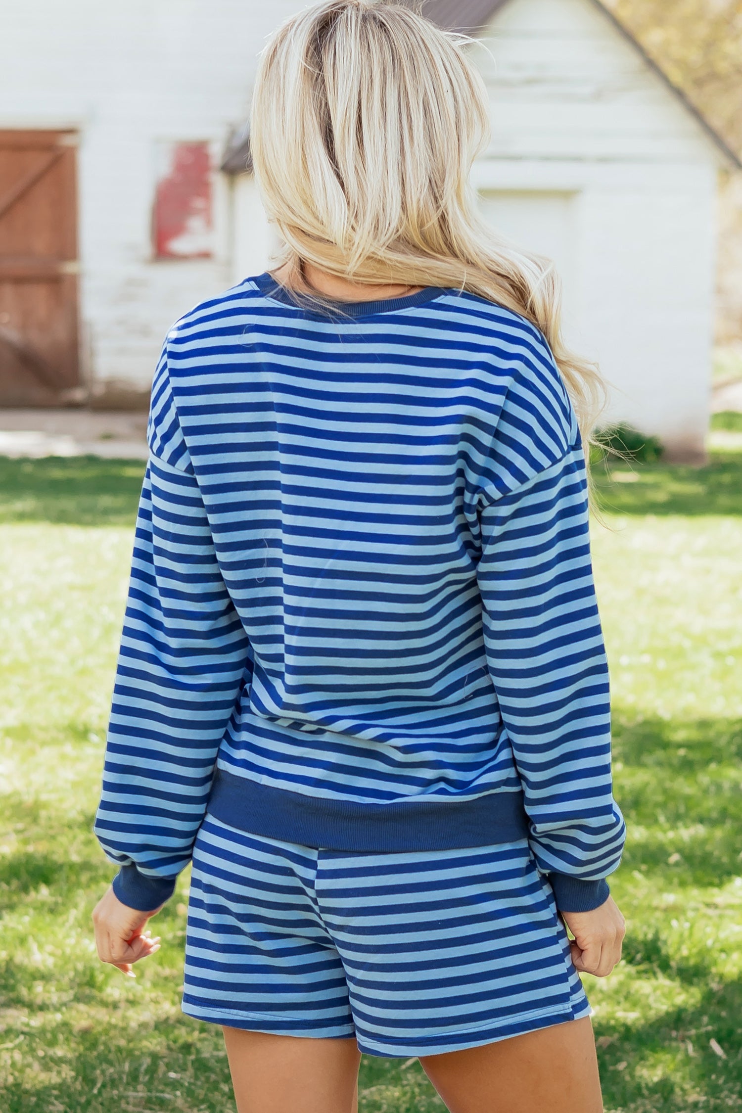 Stripe Me Happy Blue 2 pc Set
