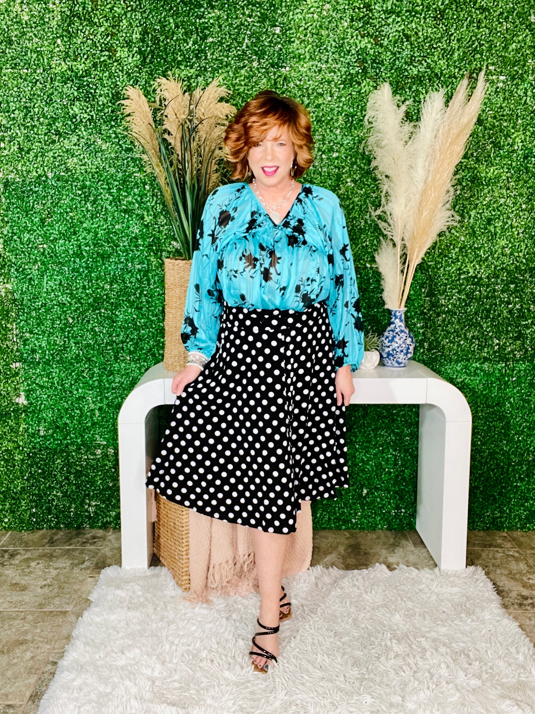 All Class Polka Dot Skirt - SK001BW