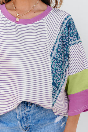 Calling On You Patchwork Top