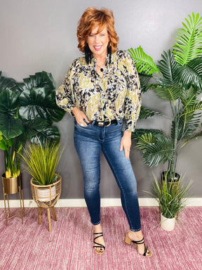 Aubrey Washed Thermal Skinny Jeans