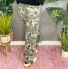 Catch Me If You Can Camo Cargo Wide Leg Pants
