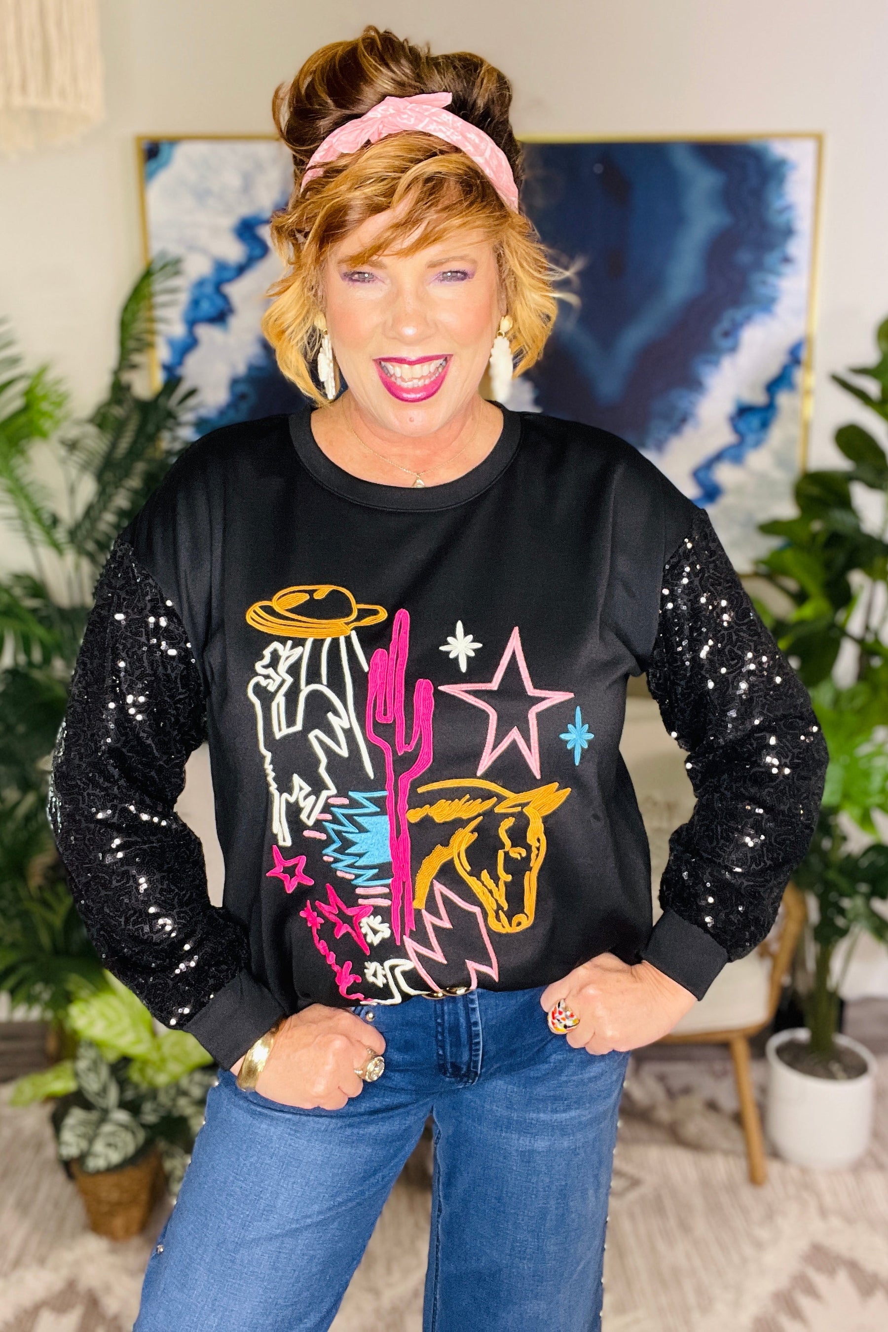 Neon Nights Top - S951BK