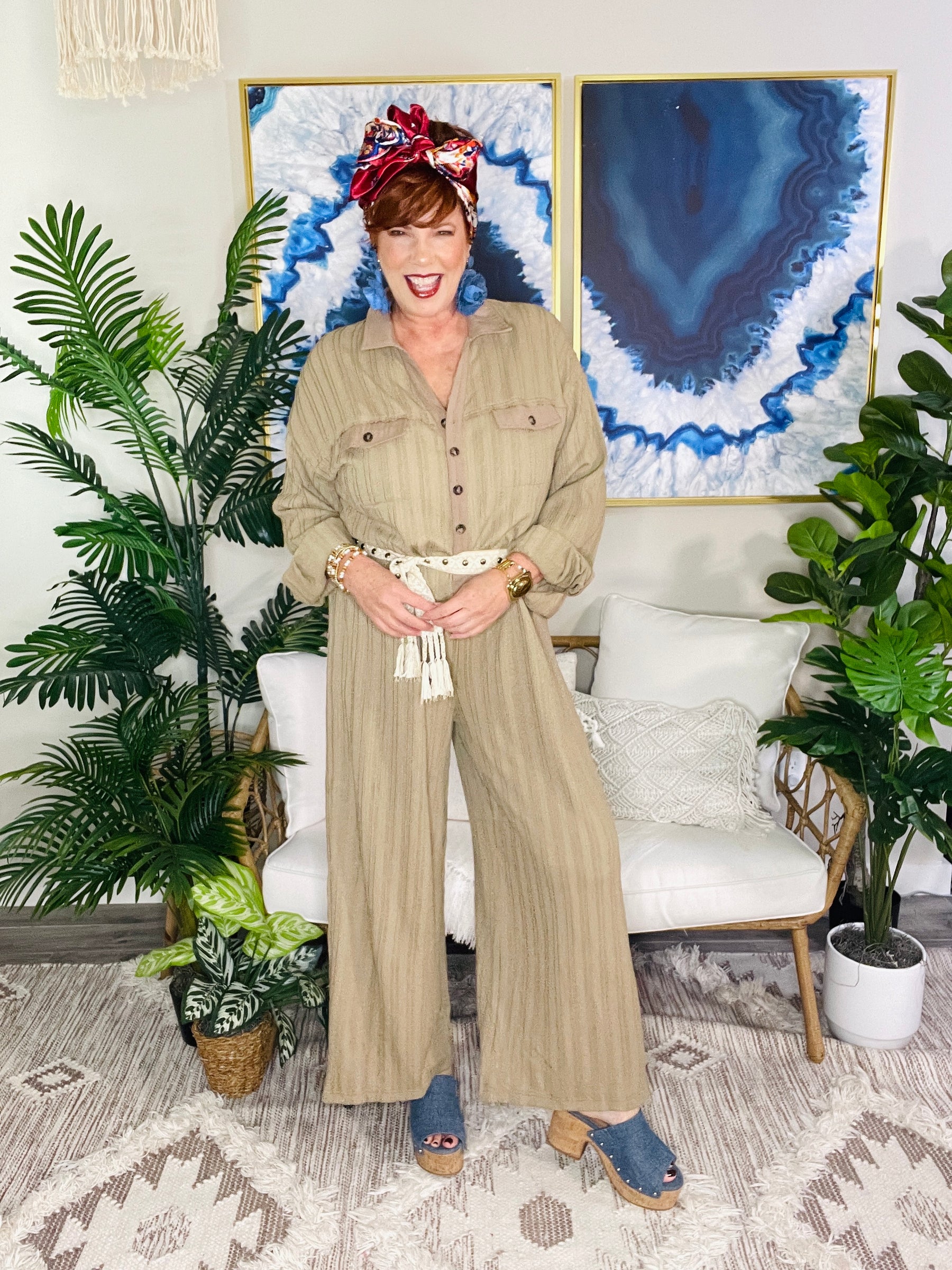All That Sass Mocha Jumpsuit - R029MO