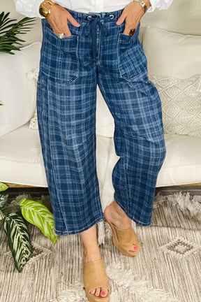 Plaid About You Barrel Jean - J087PLD
