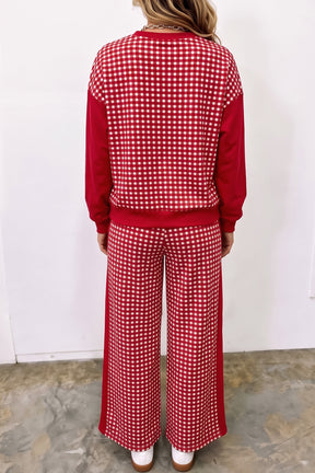 Gingham Style Top And Pant Set (5 Colors)