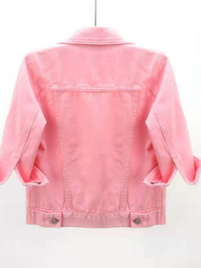 Fresh And Fly Pink Cropped  Denim Jacket - O5802PK