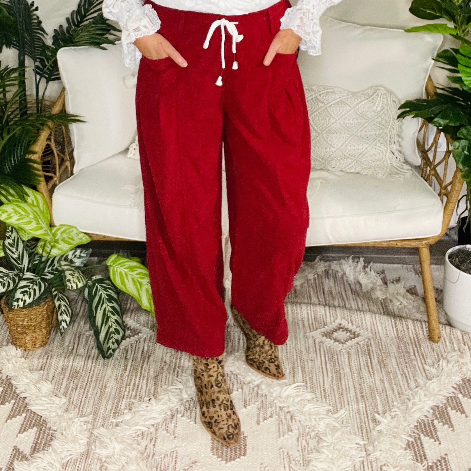 Homebody Chic Corduroy Casual Pants