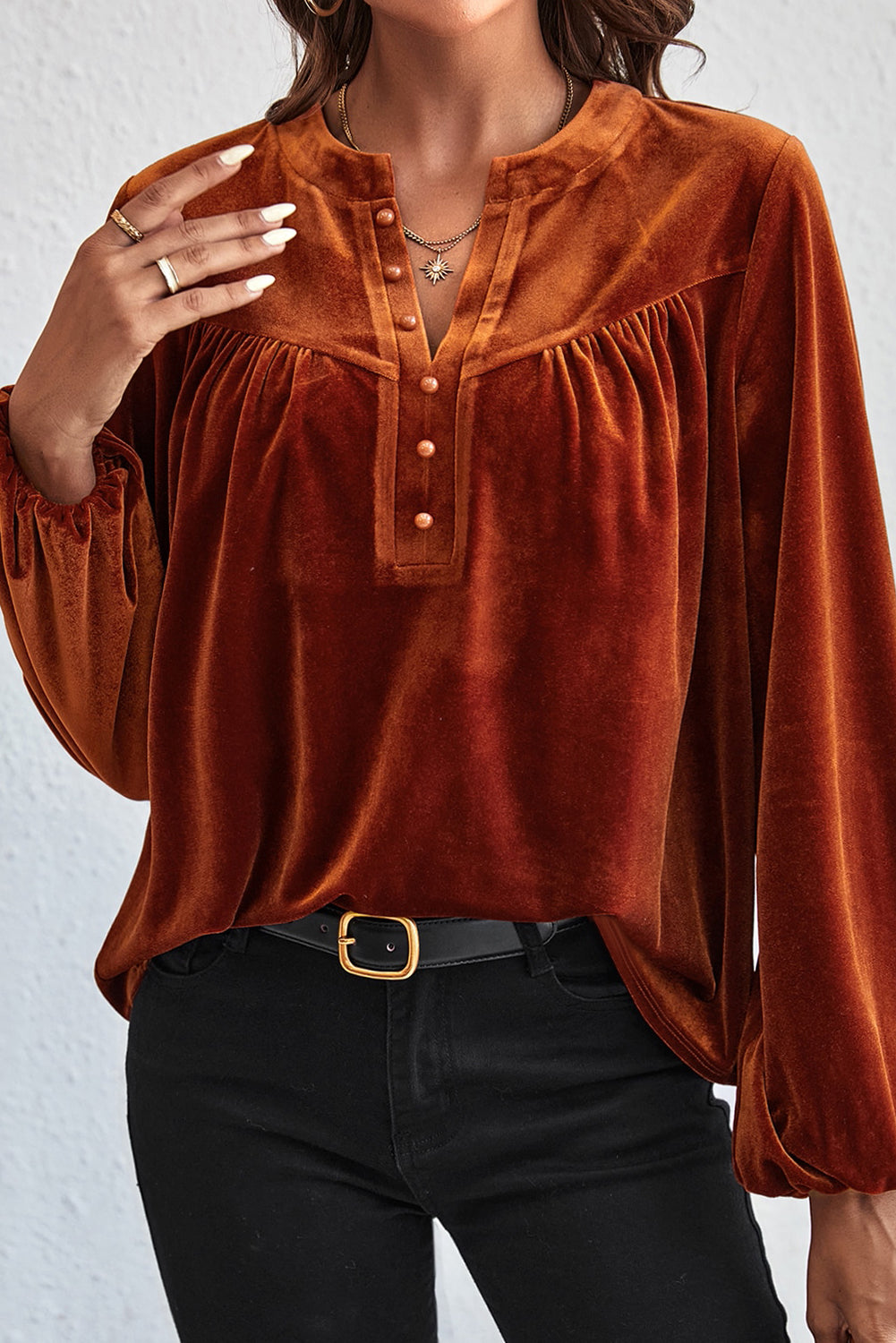 Autumn Luxe Velvet Top