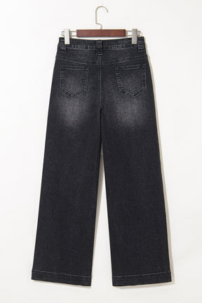 Skye Wide Leg Pocketed High Waist Jeans