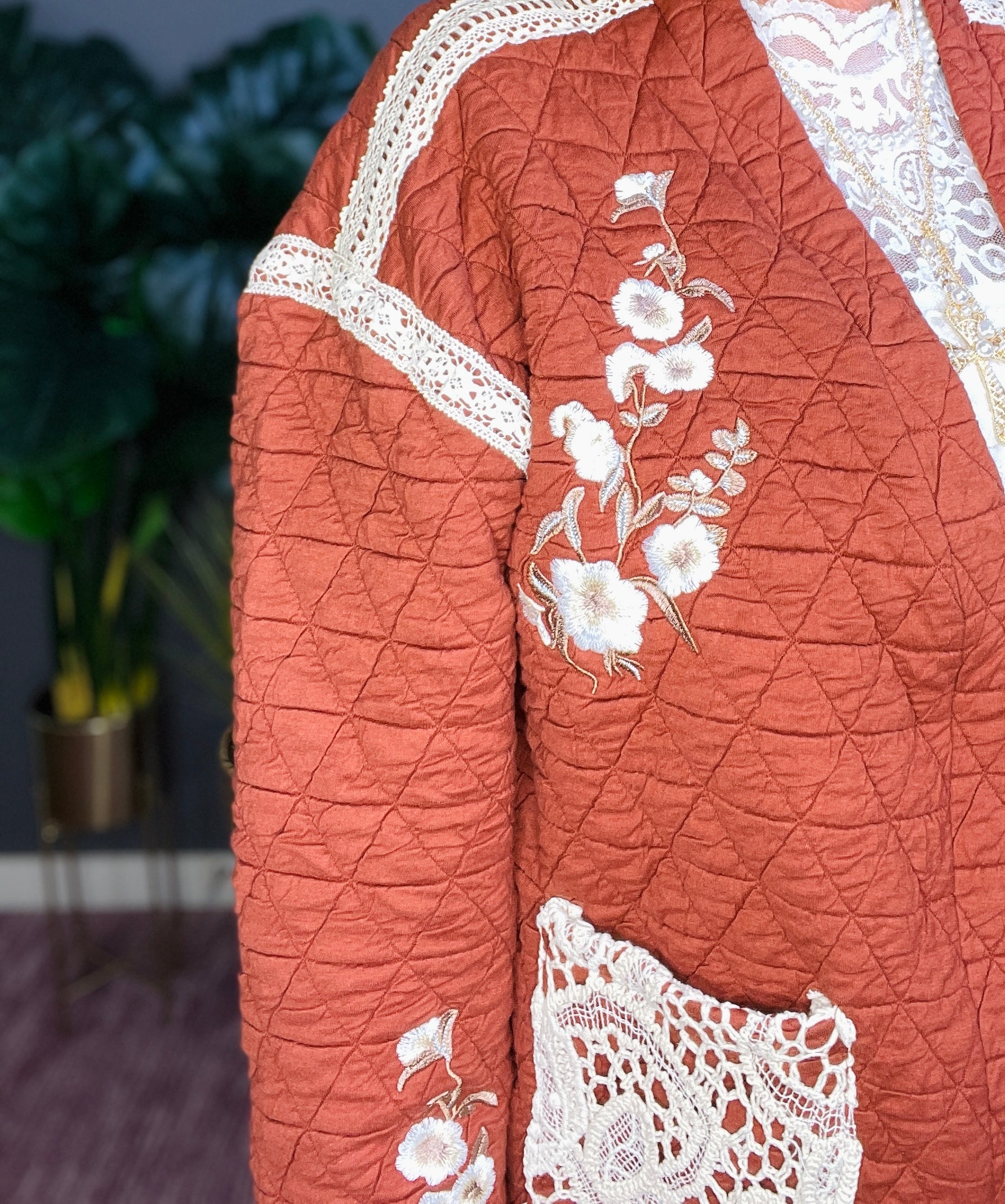 Leading The Way Brick Quilted Jacket - OT040BC