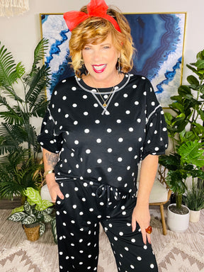 Seeing Spots Top And Pant Set (2 Colors)