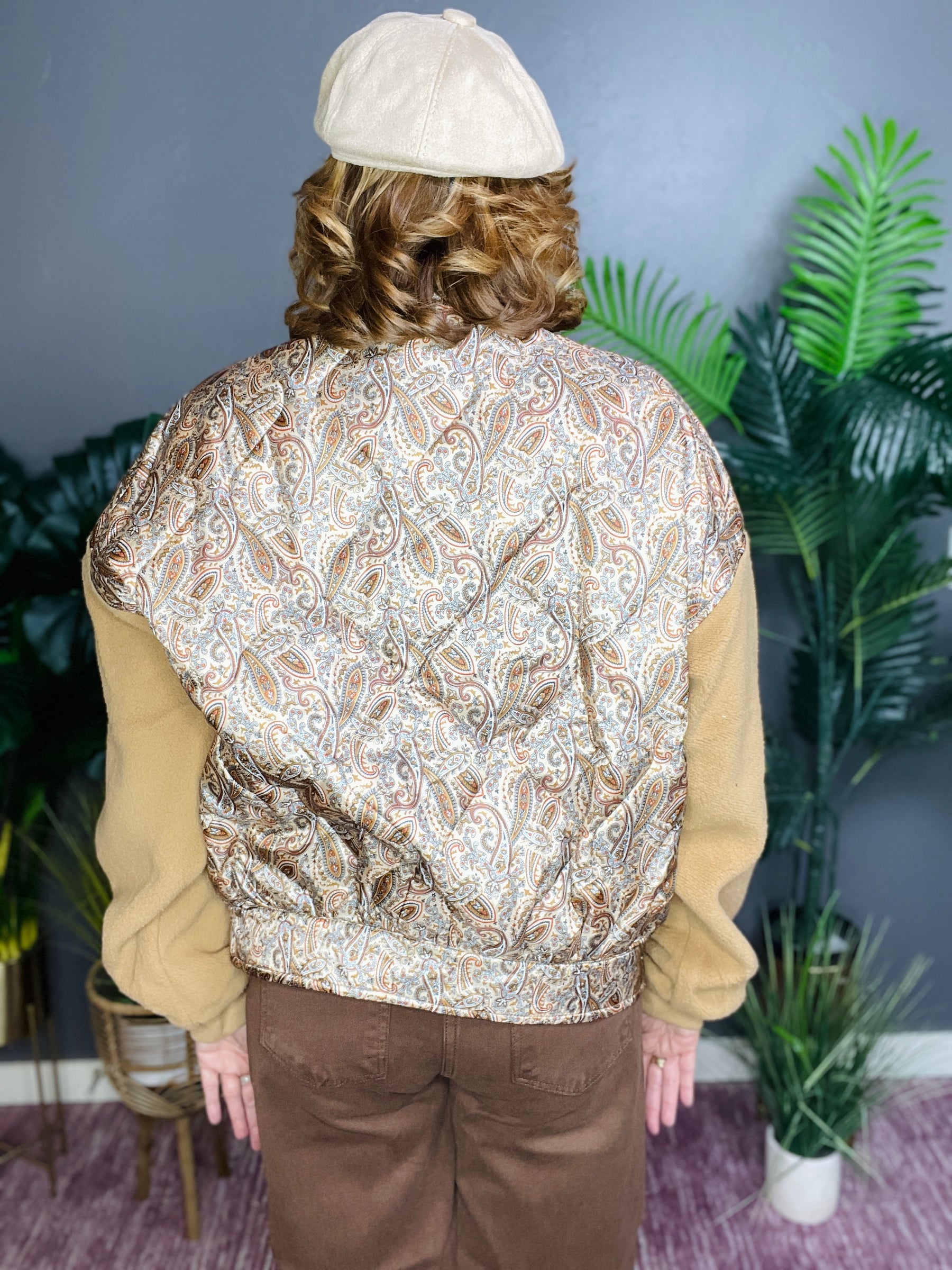 Paisley All The Way Camel Sleeve Jacket - OT078CA