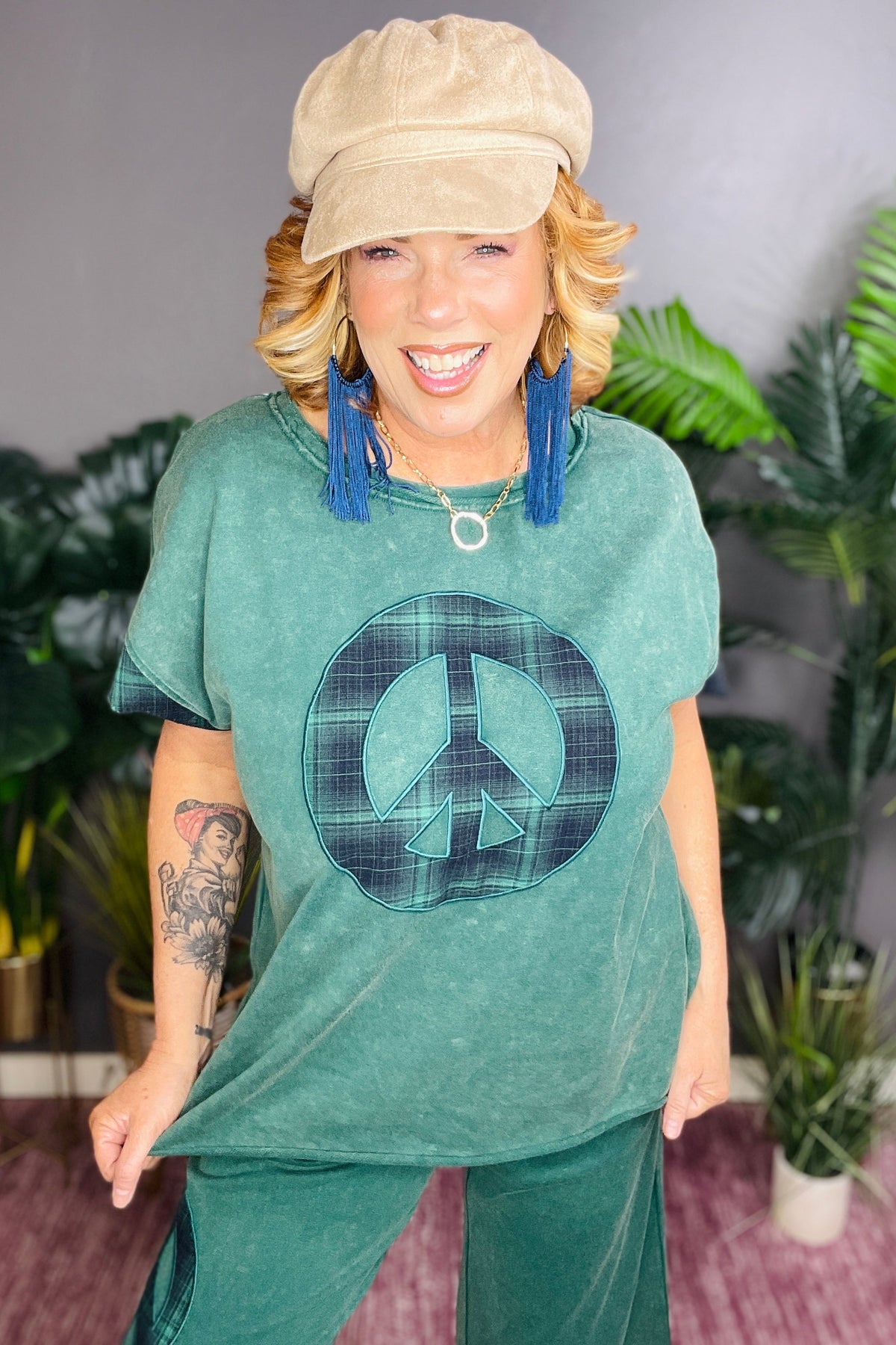 We're Better Together Green Top - S224GN