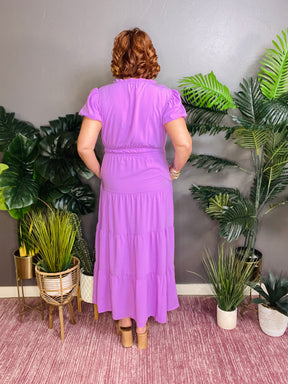 The IT Girl Lavender Tiered Maxi Dress