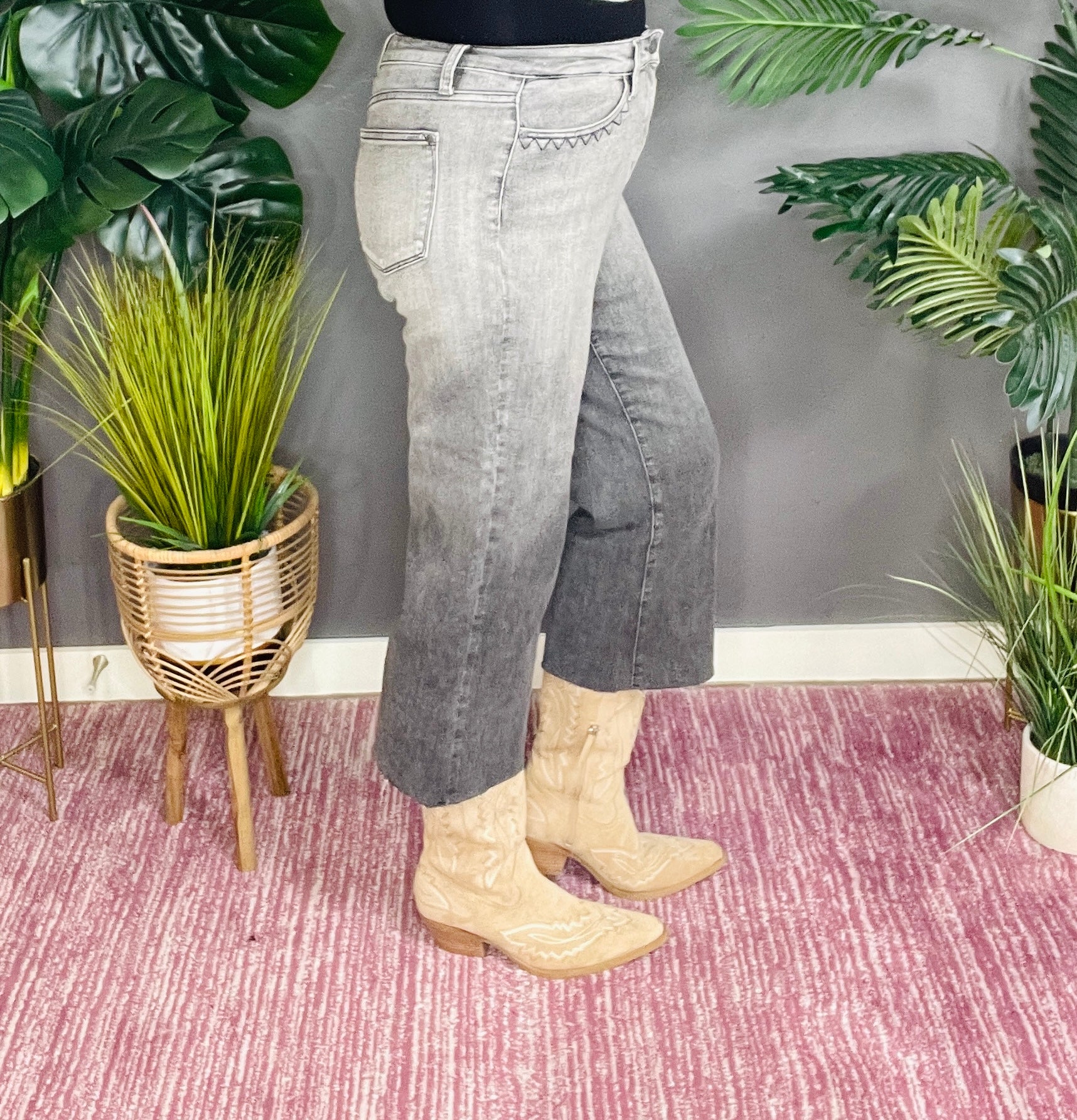 Piper Wide Leg Capri Jeans