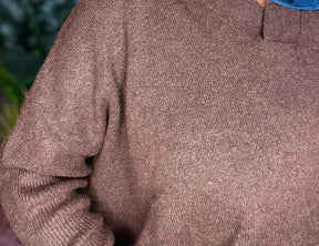 Simply Dreamy Espresso V-Neck Sweater
