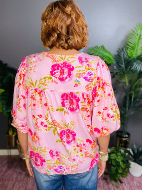 Feeling The Vibe Floral Print Top