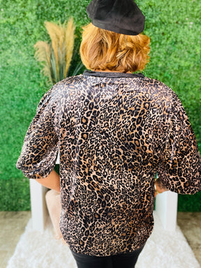 Go Wild Three-Quarter Sleeve Top
