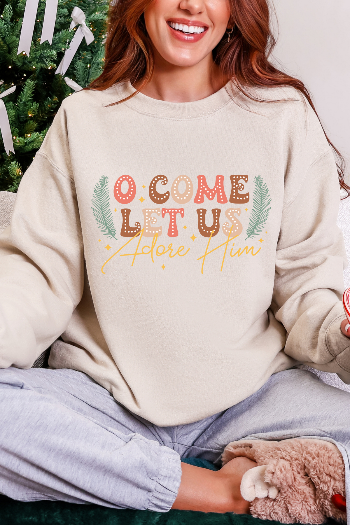 O Come Let Us Graphic Tee and Sweatshirt