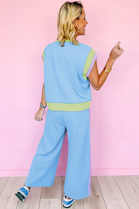 It's A Match Sky Blue Color Block Set