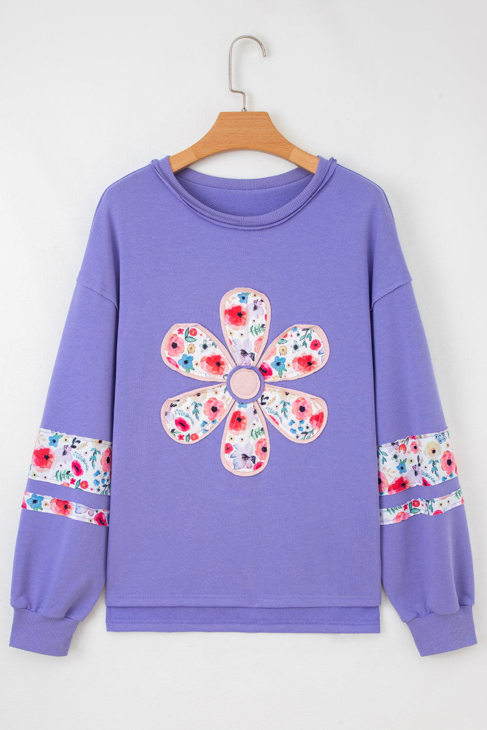 Floral Kisses Baggy Pullover Sweatshirt