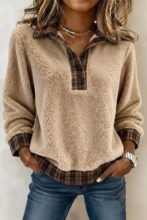 Cozy On the Range Fleece Pullover Top