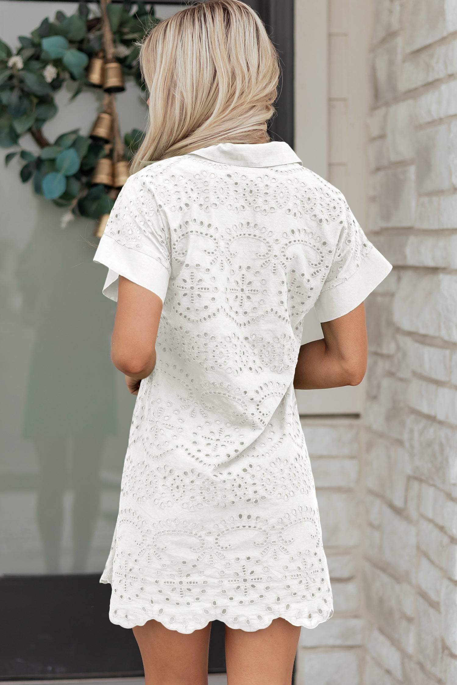 Coastal Charm Eyelet Dress (5 Colors)