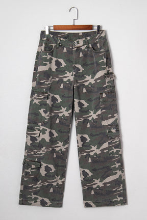 Catch Me If You Can Camo Cargo Wide Leg Pants