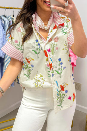 Soft Blooms And Sunset Top (2 Colors)