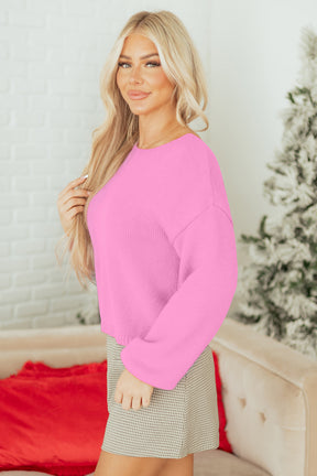 Bow Bella - Bonbon Festive Bow Backless Bubble Sleeve Sweater