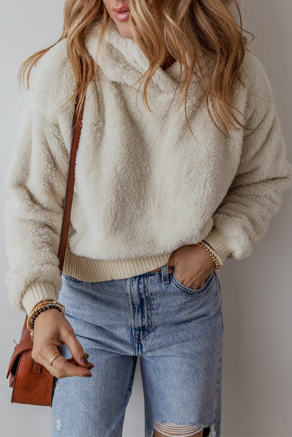 Warm And Fuzzy Ribbed Edge Plush Hoodie