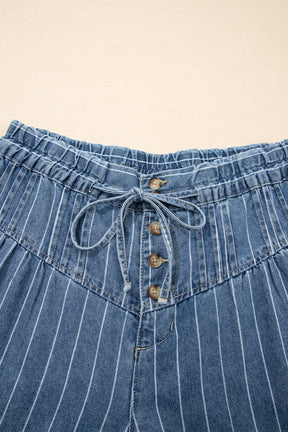 Just Add Stripes Wide Leg Jeans