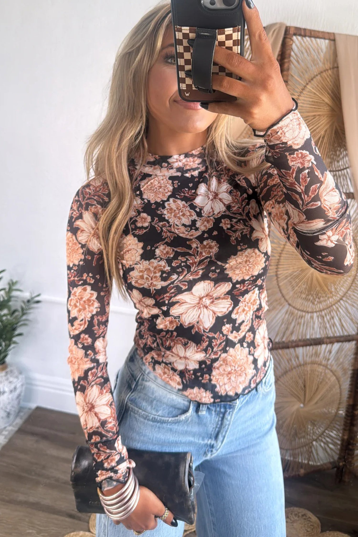 Bloom Where You Are Mesh Top
