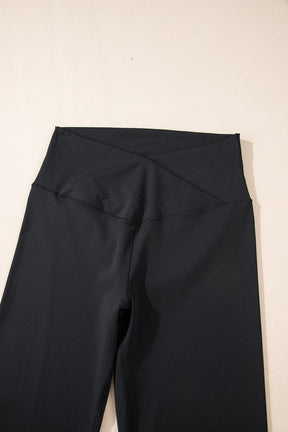 Alexis Black V Shape High Waist Flared Leggings