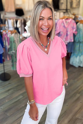 Glam Girl Era Bonbon Puff Sleeve Top