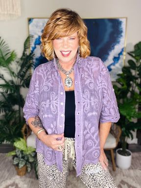 Gypsy Road Lavender Top - S923LV