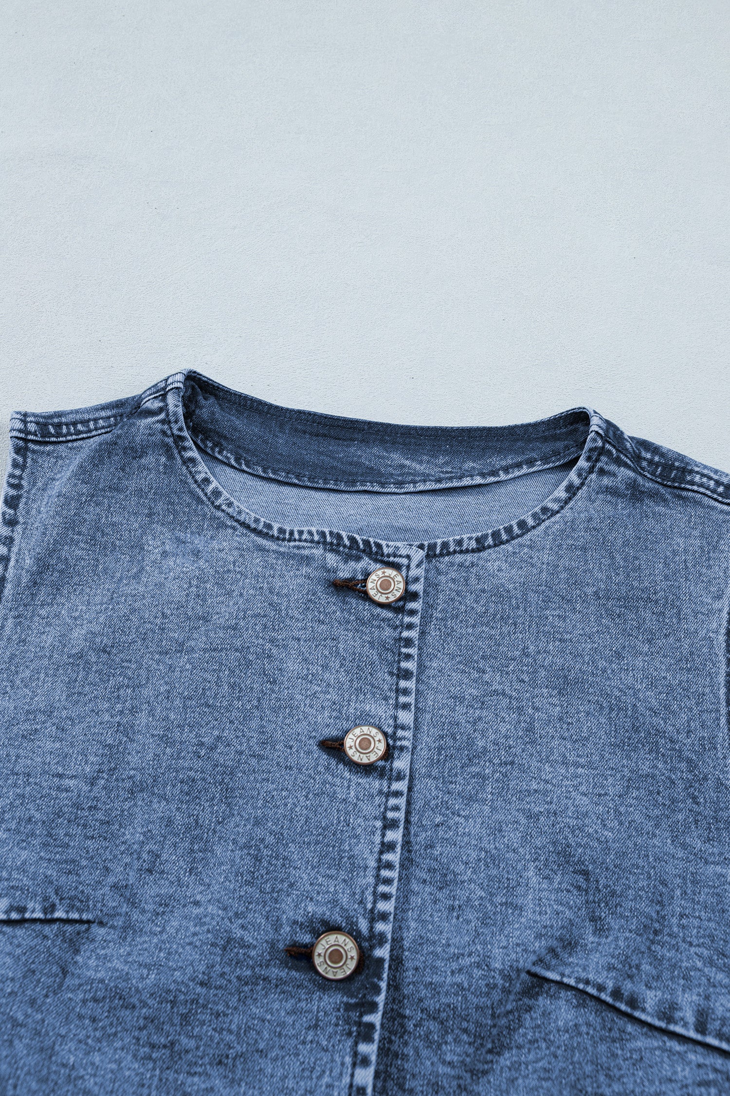 All Things Light Blue Denim Vest