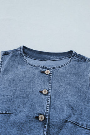 All Things Light Blue Denim Vest