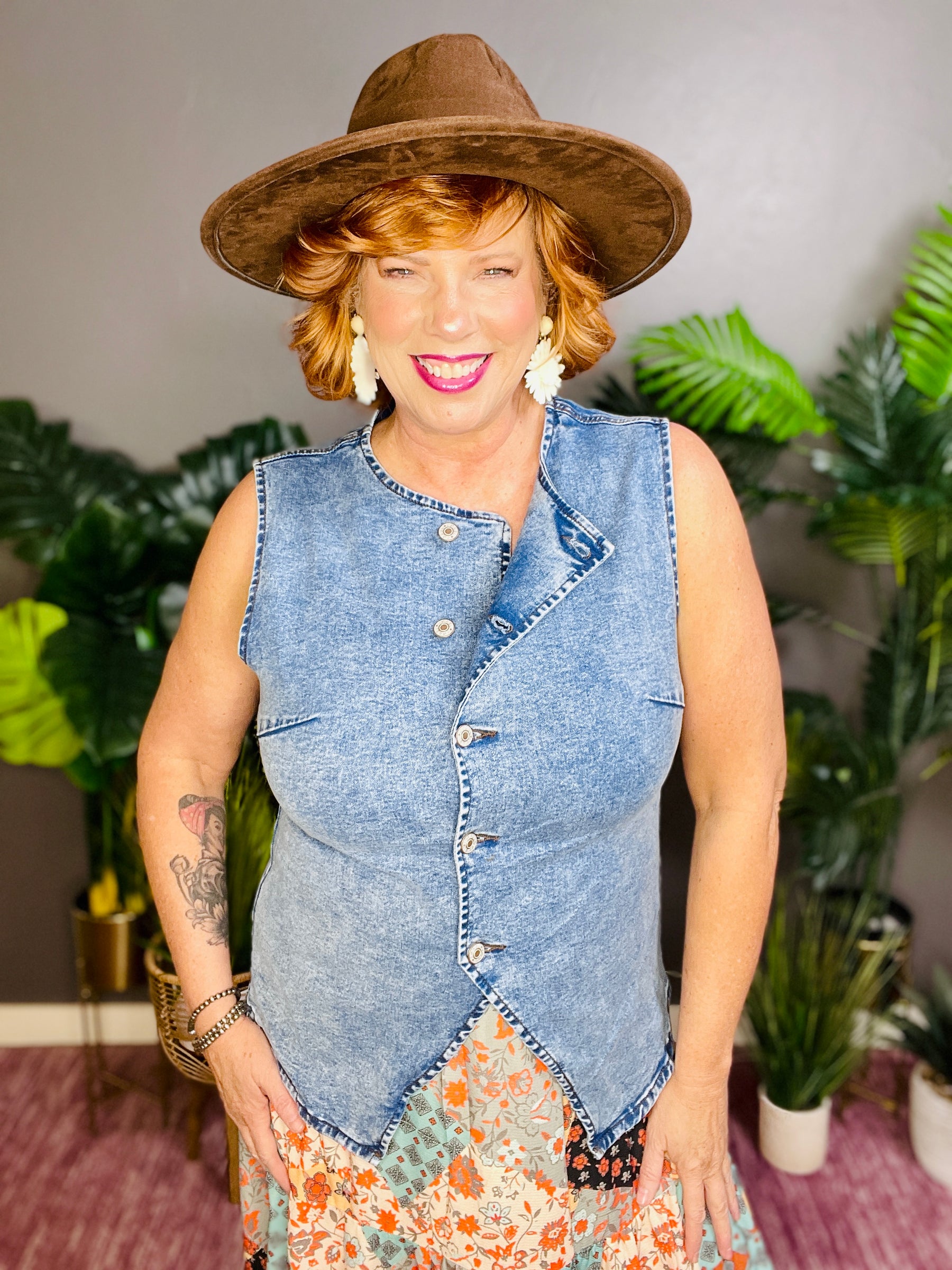 All Things Light Blue Denim Vest