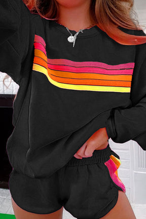 Match Made In Heaven Black Pullover and Short Set