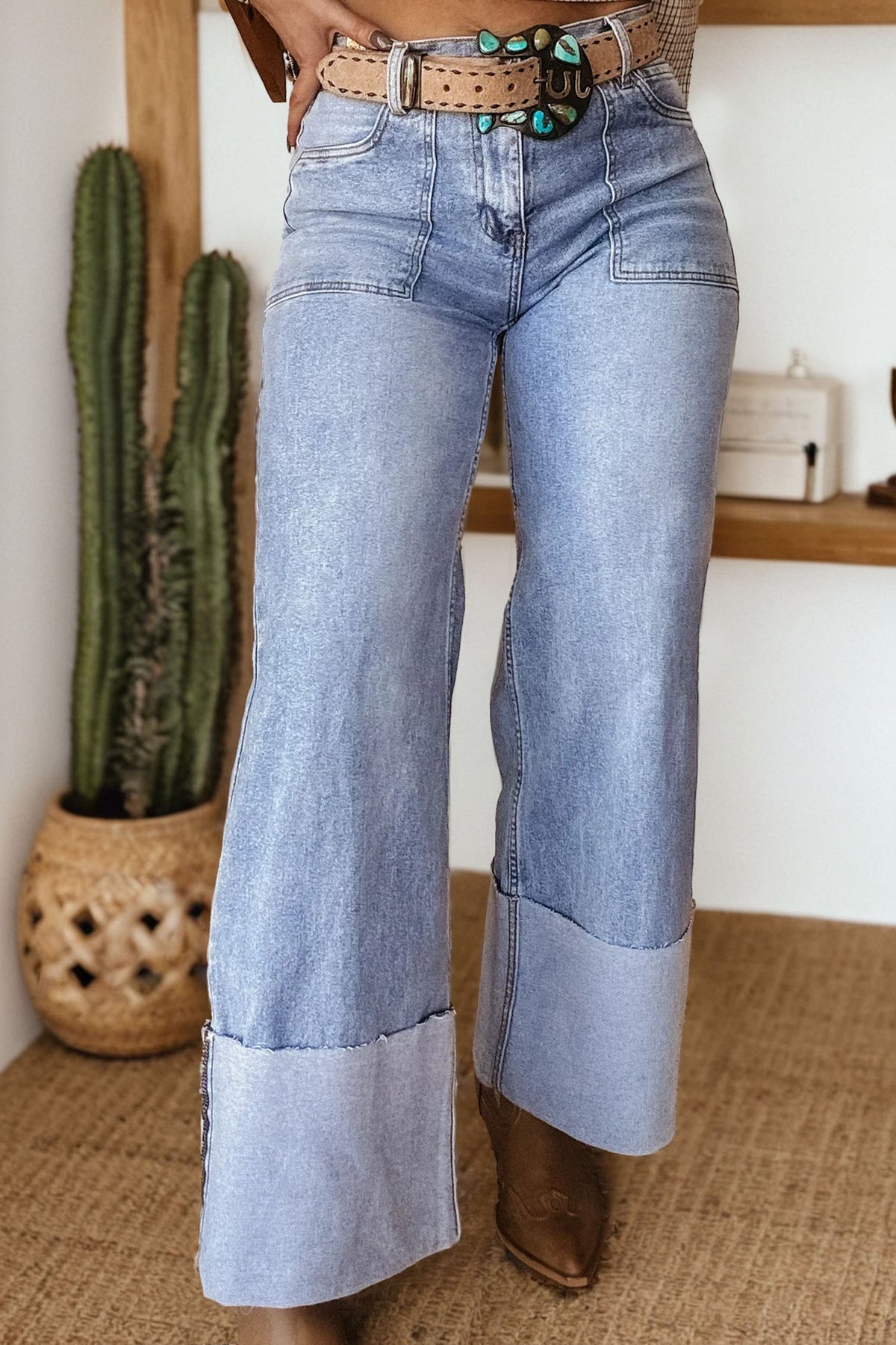Denim Obsession Turn-up Cuffs Jeans