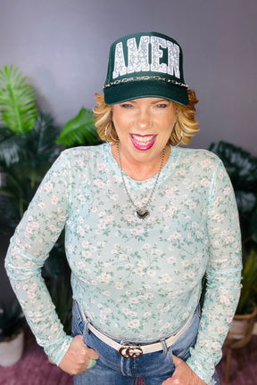 Amen Dark Green Trucker Hat - H002DG