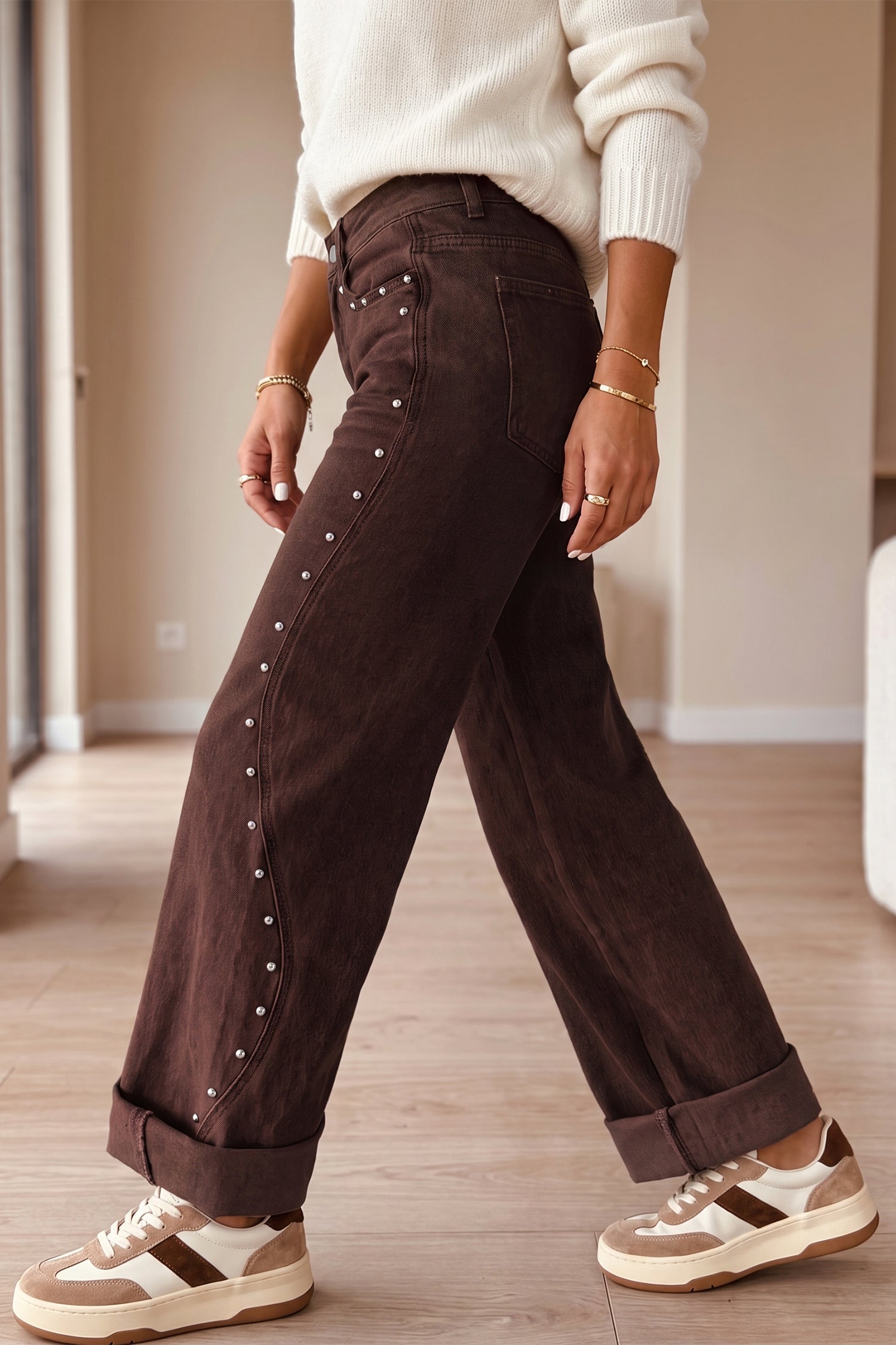 Studded Sidekick Jeans ( 2 Colors)