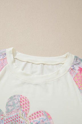 Day To Day Floral Patchwork Top