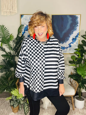 On The Right Track Top - S942BK