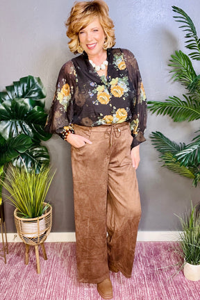 Little Moments Floral Top - S116BK